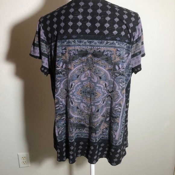 Lucky Brand 1X Medallion Boho Luxe Top – Eclectic Grandpa | Vintage Bohemian - Picture 5 of 8